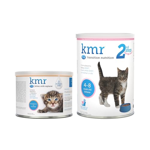 PetAg KMR Kitten Milk Replacer Powder (6 oz) + PetAg KMR 2nd Step Kitten Weaning Food (14 oz)