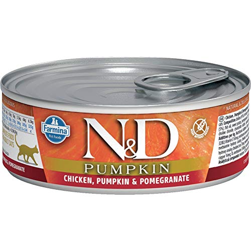 Farmina, N&D Pumpkin Chicken, Pumpkin & Pomegranate Canned Cat Food, 2.4608 Ounce