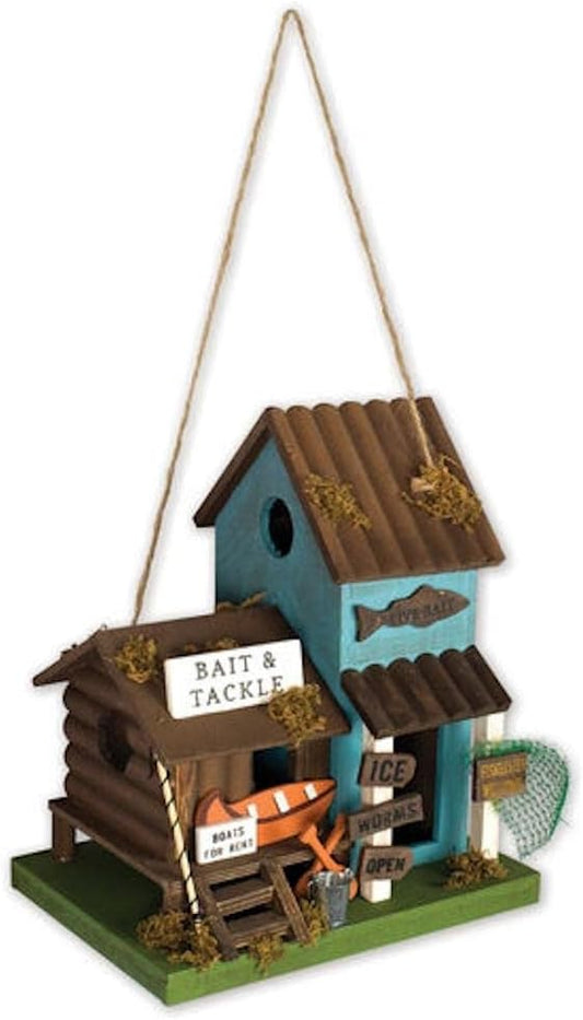 Sunset Vista Designs Welcome to The Woods Decorative Birdhouse, Bait & Tackle