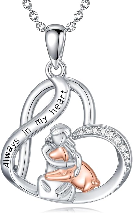 Dragonfly/Butterfly/Elephant/Hummingbird/Axolotl/Horse/Panda/Bee necklace for Women 925 Sterling Silver Heart Pendant Necklace Animal Jewelry Gifts for Women