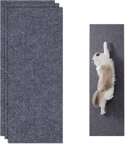 3 Pack Self Adhesive Cat Scratch Mat 39.3"X11.8" Wall Mounted Cat Scratching Pad Furniture Protector Scratching Stickers Couch Protector