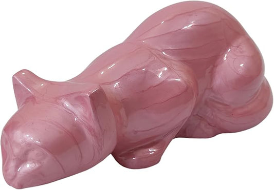 Cat Memorial Urn, Beautiful Container For Ashes - Cremation Keepsake For Remembering Pets - Decorative Cat Urn-Black,Purple Finish Urn 42 Cubic Inch Capacity-Urn For Cat Ashes (Pink)