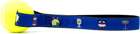 StadiumSpot Christmas Holiday Cheer Tennis Ball Tug Toy, Festive Fetch and Tug Fun for Your Pup, Christmas Spirits