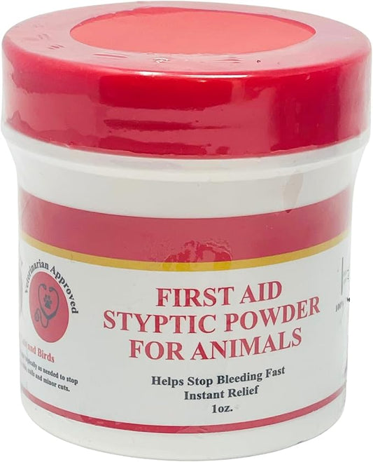 G.B.S Styptic Powder for Animals ??Fast-Acting Blood Stop for Dogs, Cats, Birds & Small Pets ??First Aid Powder for Nail Bleeding, Minor Cuts & Grooming ??1 oz, Pack of 1