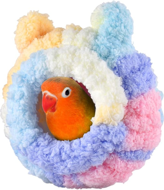 KATUMO Bird Nest, Conure Breeding Nest Parrotlet Snuggle Hut Canary House Bed for Conure Lovebird Canary Finch Coneshape Birds Hamster Small Pets