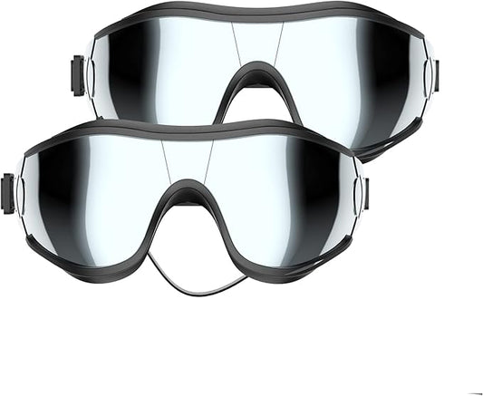 NVTED Dog Sunglasses Dog Goggles, UV Protection Wind Dust Fog Protection Pet Glasses Eye Wear Protect with Adjustable Strap for Medium or Large Dogs (Pack of 2)