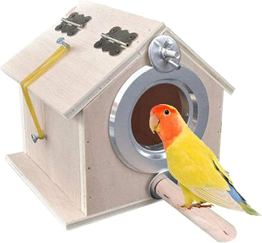 kathson Parakeet Nest Box Bird Nesting House Parrot Breeding Mating Box for Lovebirds Cockatiel Budgie Finch parrotlets-L