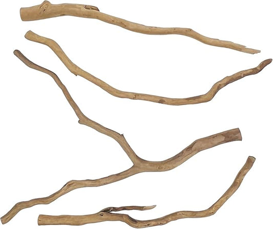 kathson Natural Driftwood for Aquarium, Red Moor Driftwood Mix 12''-16'' Long Driftwood for Decorations Aquarium Driftwood Assorted Shapes Natural Aquarium Decor Driftwood(100g,Delicate Branches)
