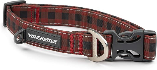 Winchester Printed Designer Dog Collar, Buffalo Red, XL