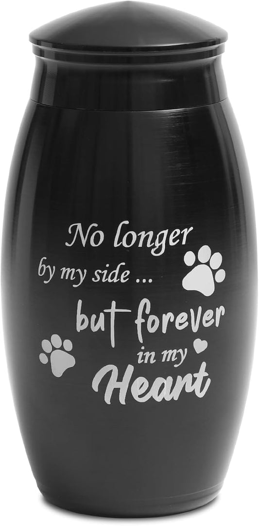 Pet Memorial Dog Or Cat Keepsake Urn, 5.5 inches Small Stainless Steel Cremation Urn,Pet Paw Print Memorial Urn for Dog and Cat Ashes,Loss Pet Sympathy Remembrance Gift(25 lbs Capacity)