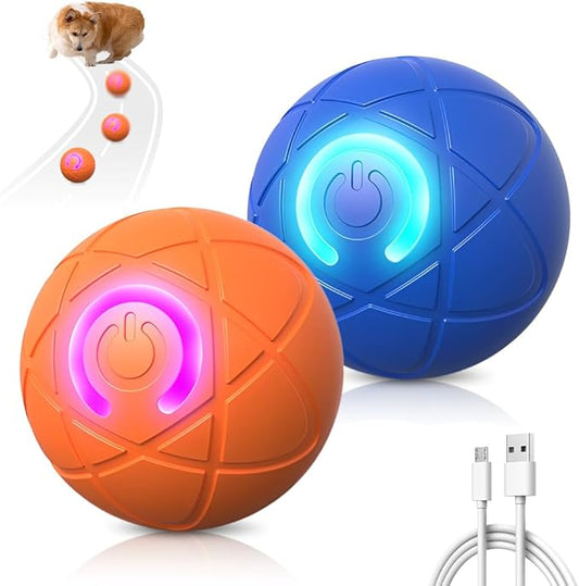 Upgraded Interactive Dog Ball, 2025 New Activated Automatic Rolling Balls for Dogs, Self Moving Vibrating Smart Jumping Bouncing and Rotating Pets Toy to Keep Them Busy (HOT - 2PC)