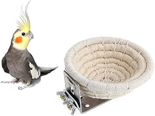 Orgrimmar Handmade Cotton Rope Bird Nest Breeding Nest Hatch House Cage for Budgie Parakeet Cockatiel Parakeet Conure Canary Finch Lovebird Small Parrot (1 PC)