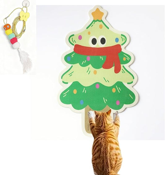 Wall Mounted Cat Scratching Pad with Back Adhesive - Self-Adhesive Cat Scratcher Board for Wall Door Sofa and Floor Use - Extra Large Durable Cat Scratcher Mat for Indoor Cats Trimmable Design (green)