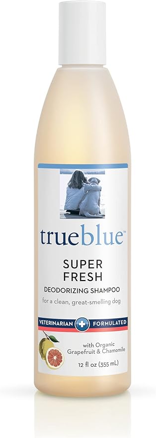 TrueBlue Grapefruit & Chamomile Deodorizing Dog Shampoo ??Cleansing Wash, Moisturizing ??Toxin Free, Natural Botanical Blend ??Tearless ??12 Fl. Oz.