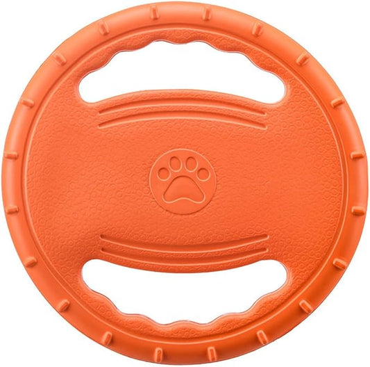 1 Pack Dog Soft Flying Discs Interactive Training Toys, EVA Material Lightweight Pet Supplies, Floats in Water, Great for Beach and Pool (Orange)