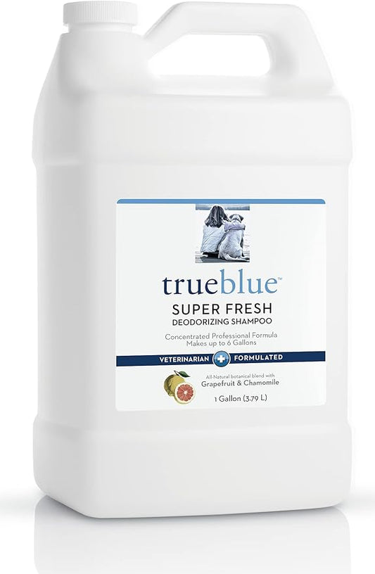 TrueBlue Grapefruit & Chamomile Concentrated Deodorizing Dog Shampoo ??Cleansing Wash, Moisturizing ??Toxin Free, Natural Botanical Blend ??Tearless ??1 Gallon