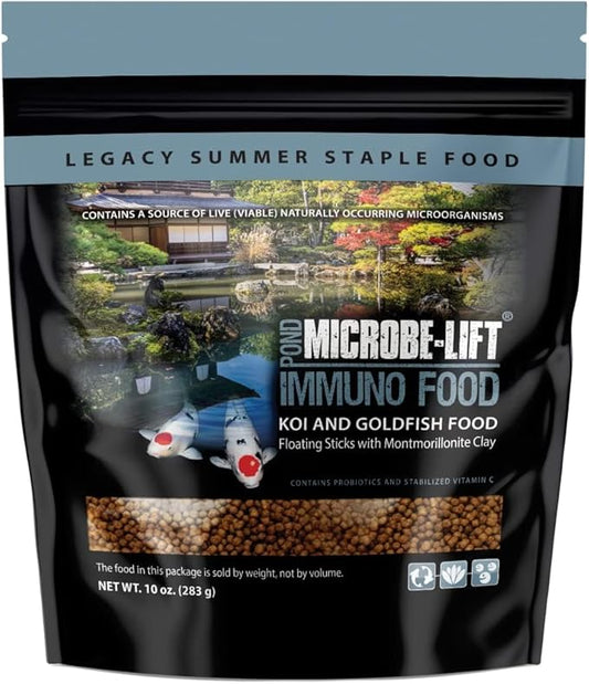 MICROBE-LIFT MLLISM Immuno Stimulant Fish Food Sticks for Ponds, Water Gardens, and Fountains, Safe for Live Goldfish and Koi, 10 Ounces