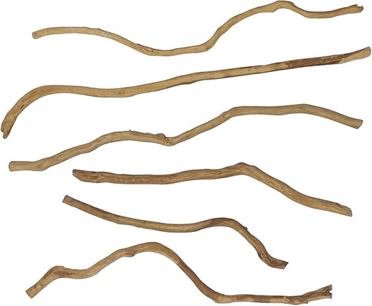 kathson Natural Driftwood for Aquarium, Red Moor Driftwood Mix 12''-16'' Long Driftwood for Decorations Aquarium Driftwood Assorted Shapes Natural Aquarium Decor Driftwood (150g, Delicate Branches)