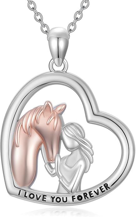 Dragonfly/Butterfly/Elephant/Hummingbird/Axolotl/Horse/Panda/Bee necklace for Women 925 Sterling Silver Heart Pendant Necklace Animal Jewelry Gifts for Women