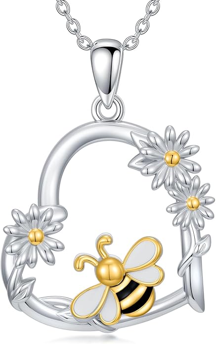 Dragonfly/Butterfly/Elephant/Hummingbird/Axolotl/Horse/Panda/Bee necklace for Women 925 Sterling Silver Heart Pendant Necklace Animal Jewelry Gifts for Women