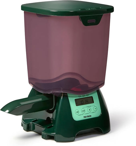 Fish Mate P7000 Automatic Pond Fish Feeder ??Programmable LCD Timer, Ideal for Pellets & Sticks, Large 6.5 lb Capacity