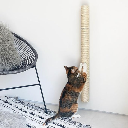 34" Wall Mounted Cat Scratcher, Sisal Scratching Post