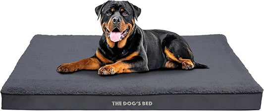 The Dog?™s Bed Orthopedic Dog Bed, XXL Grey Plush, Waterproof, Supportive Dog Bed with Washable Replaceable Covers, Veterinary Approved
