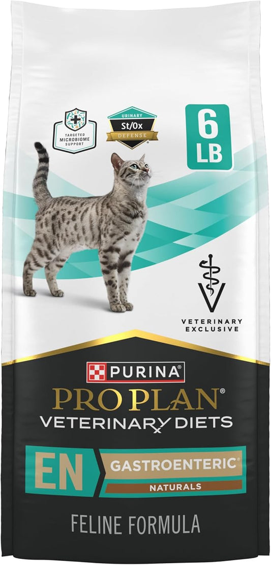 Purina Pro Plan Veterinary Diets EN Gastroenteric Naturals With Added Vitamins, Minerals and Nutrients Feline Formula Natural Dry Cat Food - 6 lb. Bag