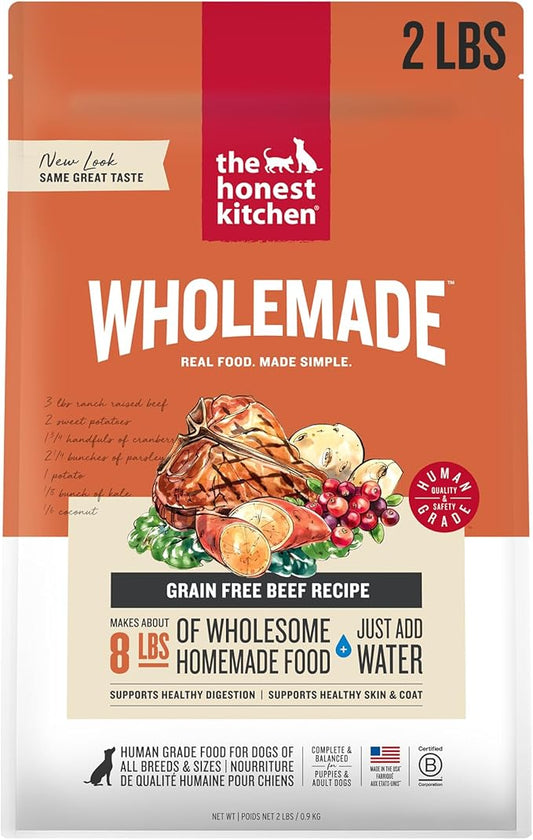The Honest Kitchen Wholemade??Dehydrated Grain Free Beef Dog Food, 2 lb Bag