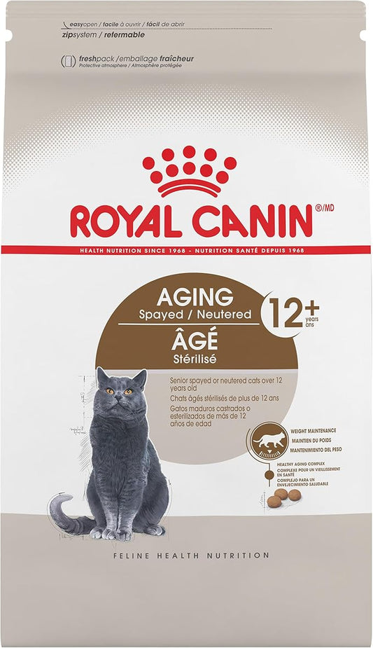 Royal Canin Feline Health Nutrition Aging Spayed/Neutered Senior Dry Cat Food, 7 lb Bag