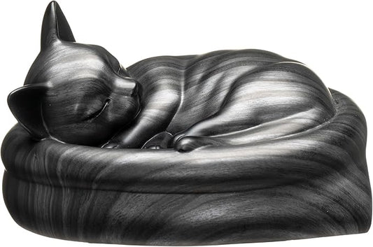 Cat Urn Small Pet Urn for Cat Ashes - Stylish Cat Urns for Ashes, Premium Quality Pet Urns for Cats(Black)