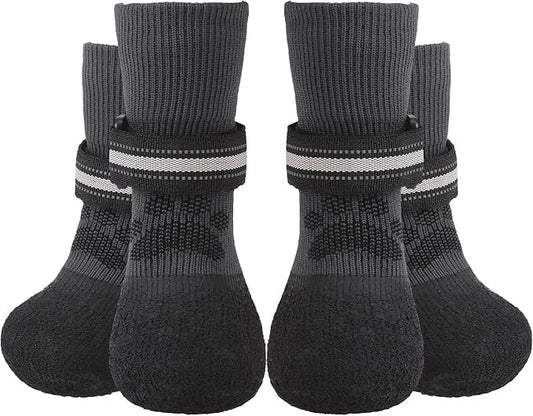 BINGPET Dog Socks to Prevent Licking Paws for Hardwood Floors Anti Slip,Waterproof Dog Shoes for Cold/Hot Pavement,Traction Control Dog Boots & Paw Protectors for Puppy Small Medium Large Senior Dogs