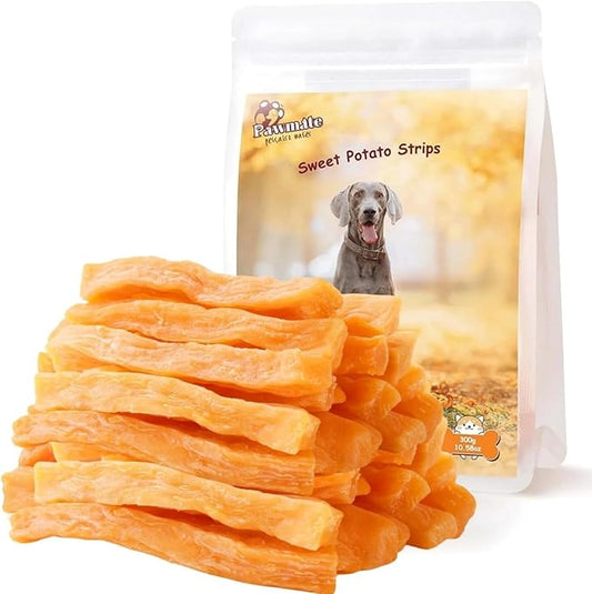 Sweet Potato Dog Treats, Healthy Low Fat Dog Chews Rawhide Free Grain Free Training Treats for Small Medium Large Dogs 27-31 Counts