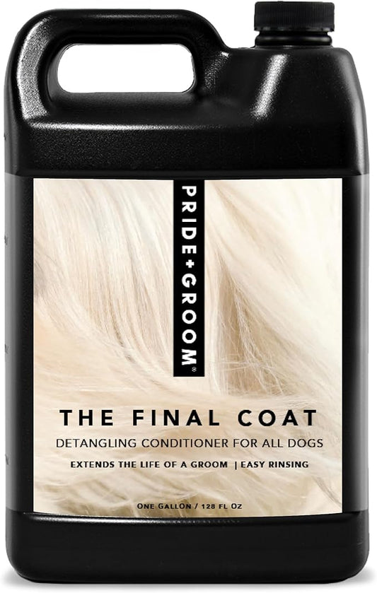 Pride and Groom The Final Coat | Grooming Conditioner That Extends The Life of a Groom | Tearless All Natural Ingredients That Untangle, Nourish, and Add Shine for All Dogs ??128oz