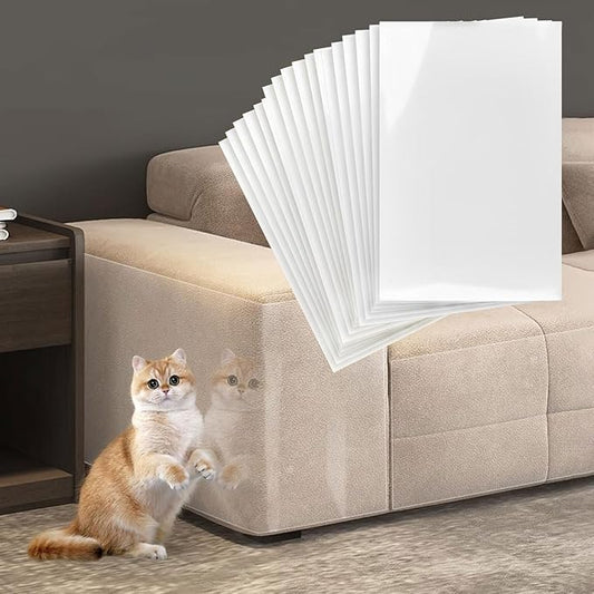 Anti Cat Scratch Furniture Protector, 18 Pack Single-Sided Sticky Couch Protector from Cat Claws, Couch Corner Protectors for Cats, Couch Cat Scratch Furniture Protectors from Cats Scratching,18x12in