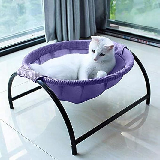 Cat Bed Dog Bed Pet Hammock Bed Cat Sleeping Cat Supplies Pet Supplies Whole Wash Stable, Detachable & Breathable, Easy Assembly Indoors Outdoors, 16.9 in x 16.9 in x 9.5 in