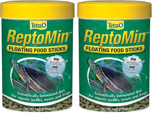 Tetra ReptoMin Floating Food Sticks, Food for Aquatic Turtles, Newts and Frogs, 1.94 oz (Pack of 2)