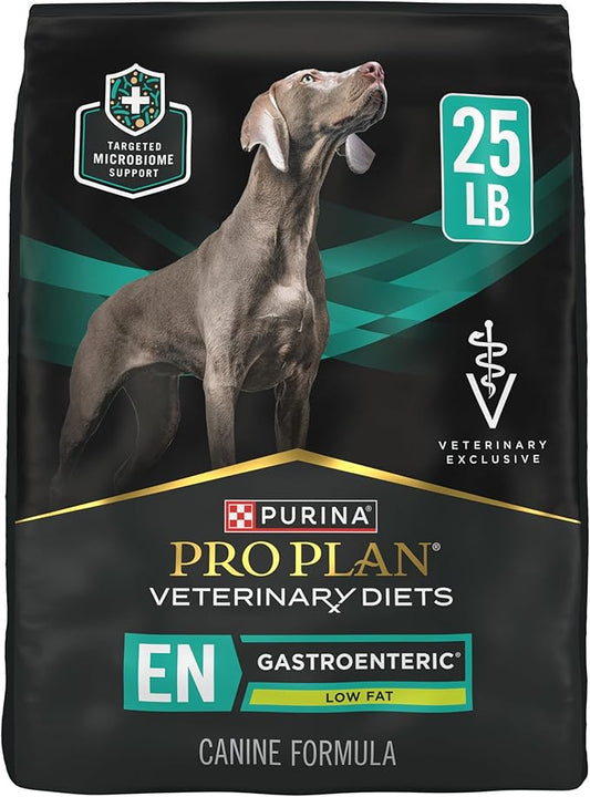 Pro Plan Veterinary Diets Purina EN Gastroenteric Low Fat Canine Formula Dog Food Dry Recipe - 25 lb. Bag