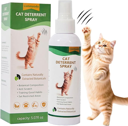 Cat Deterrent Spray,Enhanced Cat Repellent Prevent Cats from Scratching and Biting, Furniture, Sofa, Carpet, Curtains, Ornaments, Train Cats to Stay Away from The Activity Restricted Area