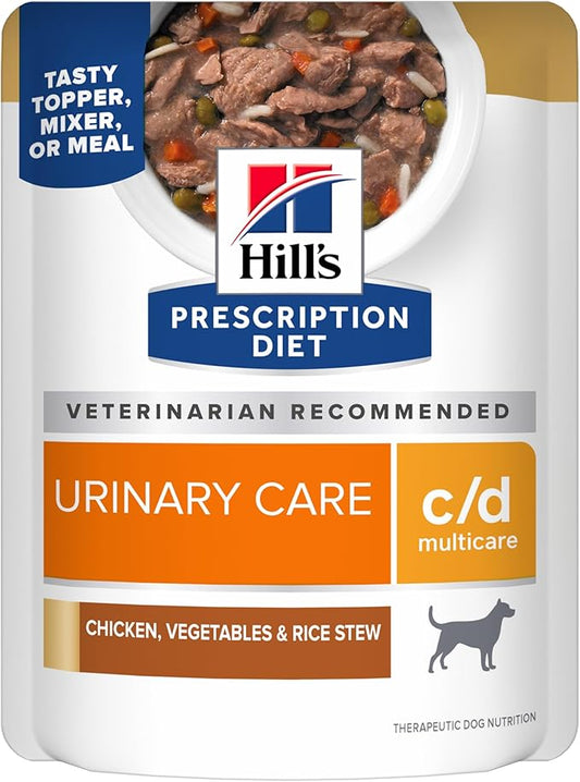 Hill's Prescription Diet c/d Multicare Canine Chicken, Vegetables & Rice Stew, 2.8oz, 24-Pack Wet Food