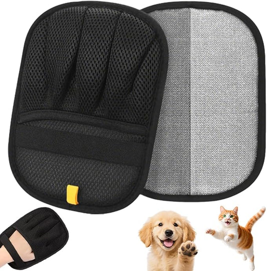 2 Packs Electrostatic Pet Hair Remover Glove for Dogs and Cats ??Reusable Brush Pet Hair Removal Glove for Furniture, Car Interiors, Bedding & Clothing