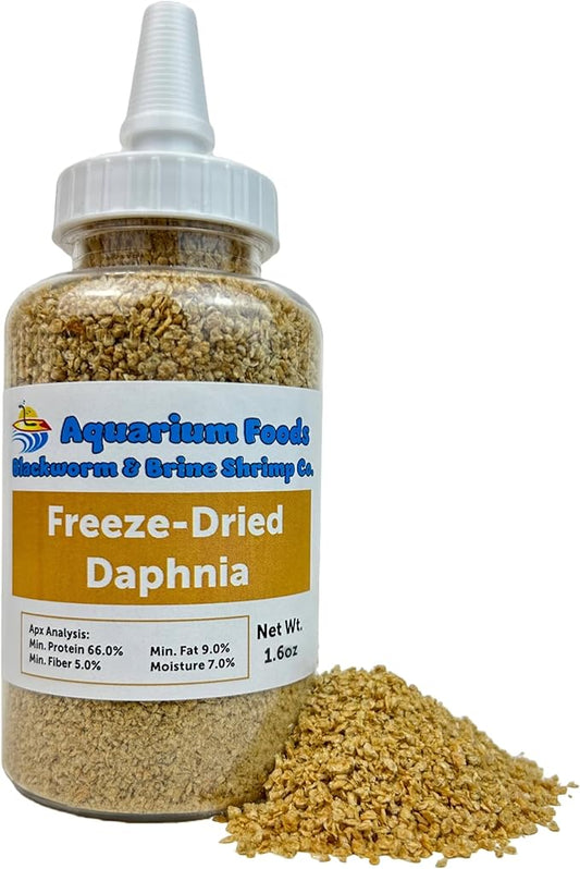 Aquatic Foods Inc. Freeze-Dried Daphnia for All Freshwater's, Marine's, Baby Pond Fish, Invertebrates, Corals, Anemones, All Tiny Nano, Fry and Babies??.6oz Lg Squeeze Bottle