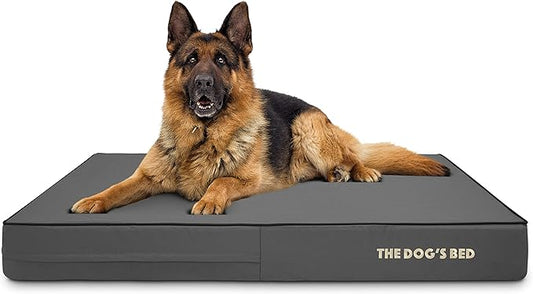 The Dog?™s Bed Orthopedic Memory Foam Dog Bed, XL Grey & Black, Waterproof, Supportive Dog Bed with Replaceable Covers, Veterinary Approved