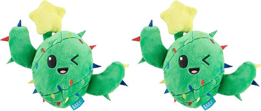 Barkbox Consuela The Christmas Cactus Dog Toy ??Plush Rip & Reveal Holiday Toy with Whip-N-Flip Arms, Fluffy Stuffing & Hidden Spiky Ball Squeaker ??Festive Play for Large Dogs (Pack of 2)