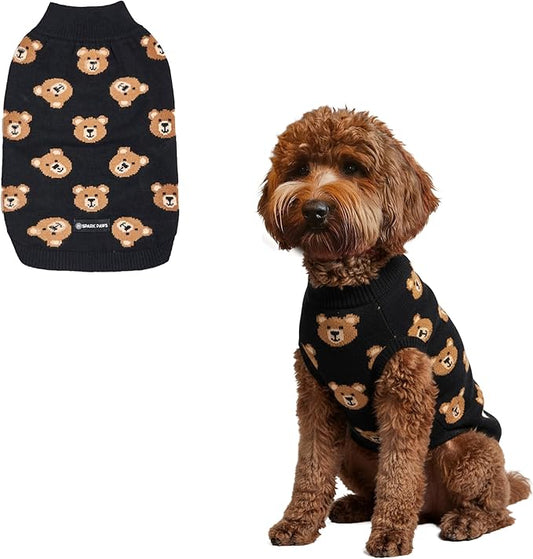 Spark Paws Knit Dog Sweater ??Ultra Soft Warm Winter Dog Sweater for Small, Medium & Large Dogs ??Stretch Fit Pet Sweater for French Bulldog, Pitbull, Girl & Boy Dogs Jacket, (Broken Teddy, 2XL)