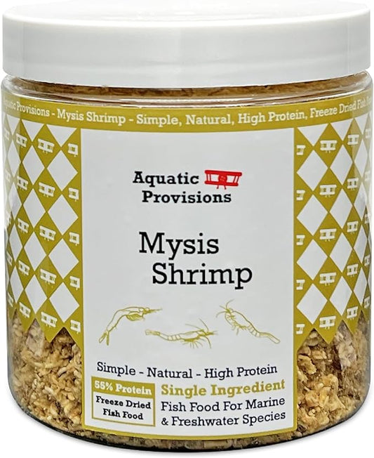 Mysis Fish Food 1.25 oz, Freeze Dried, for Freshwater and Marine Aquarium Fish