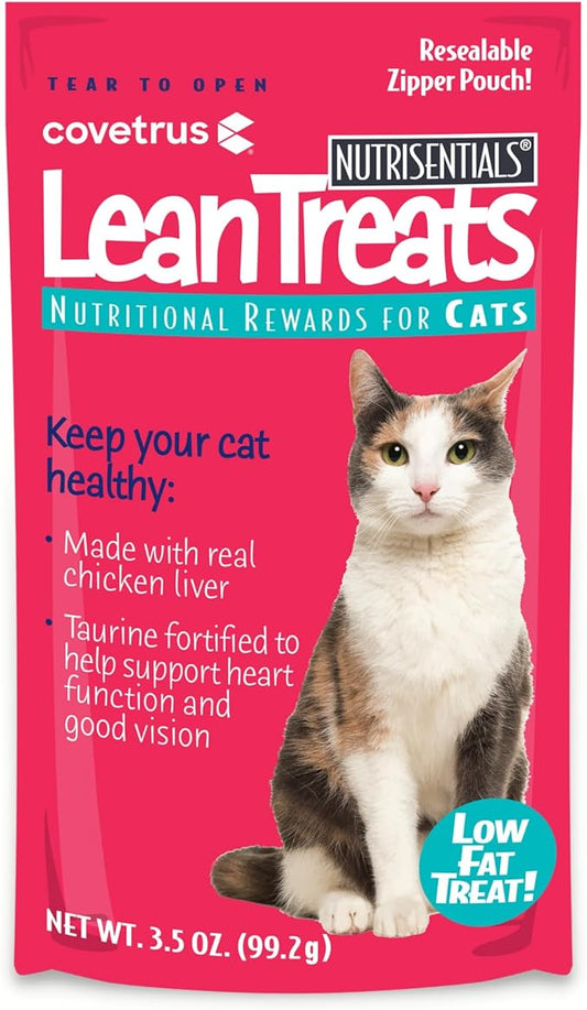 Covetrus Nutrisential Lean Treats for Cats, Low Fat Chicken Flavor, Small, Medium, Large, 1 Pack, 3.5oz