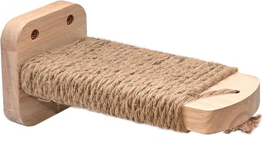 Cat Wall Shelves (1 pcs), Wall-Mounted Cat Steps, with Inlay Craftsmanship, Made of 0.79 in Thick Solid Rubberwood, for Cats to Climb and Play, Maximum Load Capacity 77 lbs