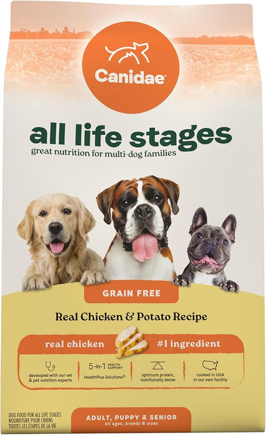 Canidae All Life Stages Real Chicken & Potato Recipe ??High Protein and Grain-Free Premium Dry Dog Food for All Ages, Breeds, and Sizes??24 lbs.