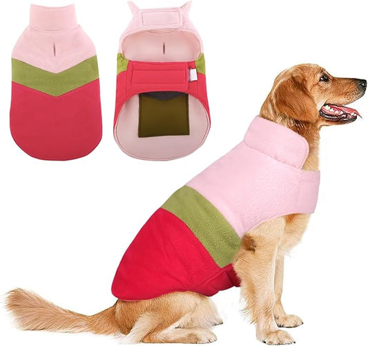 ASENKU Dog Jacket Plaid Reversible Reversible Dog Vest Waterproof Cold Winter Clothes Pet Apparel for Small Medium Large Dogs (XL, Colorful)
